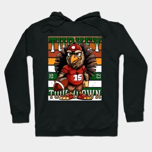 Turkey Touchdown, Football Thanksgiving Gift Hoodie